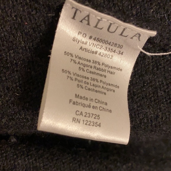 Aritzia Talula Lenox Cashmere Blend Cardigan - Black - Picture 6 of 6
